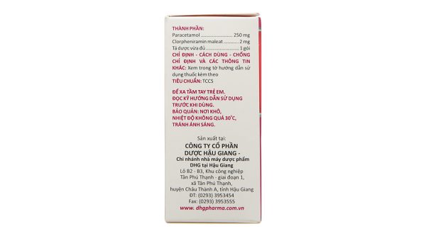 Thuốc cốm sủi bọt Hapacol 250 Flu trị cảm cúm, sổ mũi (24 gói x 1.5g)