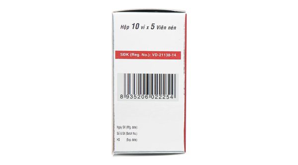 Hapacol 650 giảm đau, hạ sốt (10 vỉ x 5 viên)