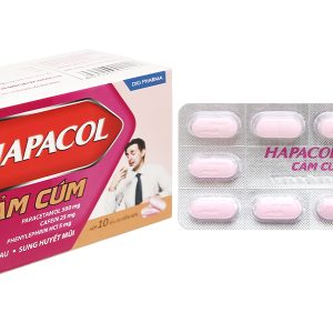 Hapacol Cảm Cúm trị các triệu chứng sốt, đau, sung huyết mũi (10 vỉ x 10 viên)