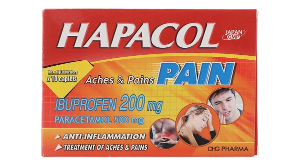 Hapacol Pain giảm đau, hạ sốt từ nhẹ đến trung bình (10 vỉ x 10 viên)