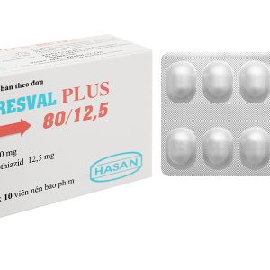 Hapresval Plus 80/12.5 trị tăng huyết áp vô căn (5 vỉ x 10 viên)