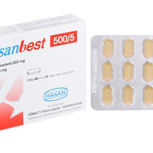 Hasanbest 500/5 trị đái tháo đường tuýp 2 (2 vỉ x 15 viên)