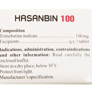 Hasanbin 100mg điều trị đau do rối loạn chức năng đường tiêu hóa (10 vỉ x 10 viên)