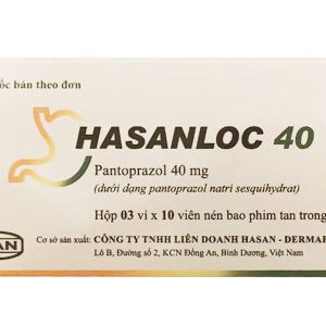Hasanloc 40mg điều trị loét dạ dày - tá tràng (3 vỉ x 10 viên)