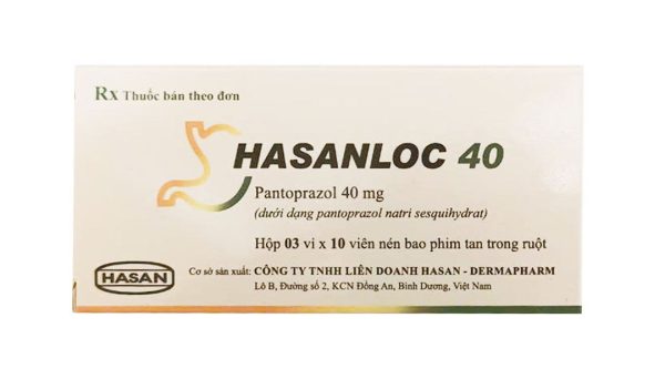 Hasanloc 40mg điều trị loét dạ dày - tá tràng (3 vỉ x 10 viên)