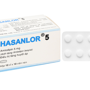 Hasanlor 5 trị tăng huyết áp (10 vỉ x 10 viên)