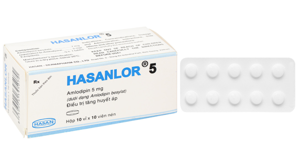 Hasanlor 5 trị tăng huyết áp (10 vỉ x 10 viên)