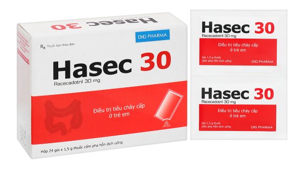 Thuốc cốm Hasec 30 điều trị triệu chứng tiêu chảy cấp ở trẻ em (24 gói x 1,5g)
