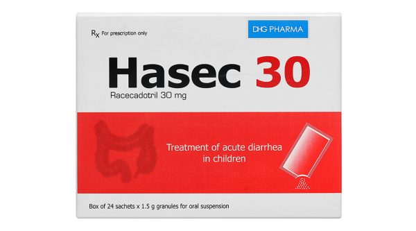 Thuốc cốm Hasec 30 điều trị triệu chứng tiêu chảy cấp ở trẻ em (24 gói x 1,5g)
