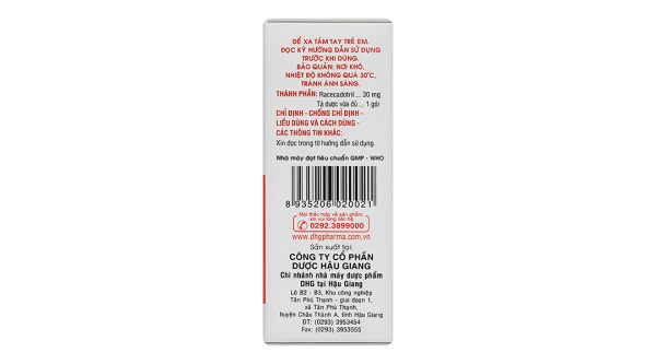 Thuốc cốm Hasec 30 điều trị triệu chứng tiêu chảy cấp ở trẻ em (24 gói x 1,5g)
