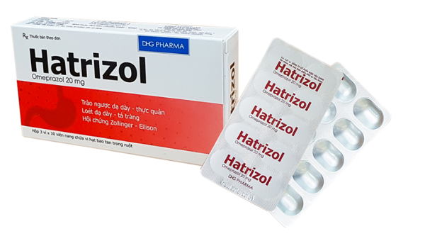 Hatrizol 20mg trị trào ngược dạ dày - thực quản (3 vỉ x 10 viên)