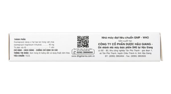 Haxium 40 trị trào ngược dạ dày, thực quản (3 vỉ x 10 viên)