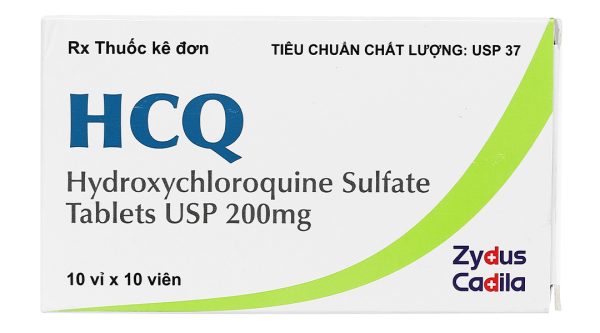HCQ 200mg trị sốt rét cấp, lupus ban đỏ và viêm khớp dạng thấp (10 vỉ x 10 viên)