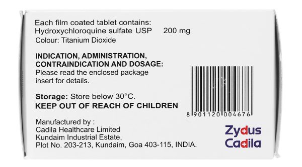 HCQ 200mg trị sốt rét cấp, lupus ban đỏ và viêm khớp dạng thấp (10 vỉ x 10 viên)