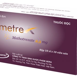 Hemetrex 2,5mg điều trị các bệnh ung thư, vảy nến, viêm khớp dạng thấp (10 vỉ x 10 viên)