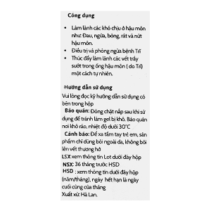 Hemoclin Gel làm lành các khó chịu ở hậu môn tuýp 37g