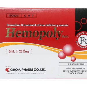 Dung dịch uống Hemopoly ngăn ngừa và trị thiếu máu do thiếu sắt (20 ống x 5ml)