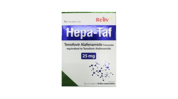 Hepa-Taf 25mg trị viêm gan siêu vi B mạn tính lọ 30 viên