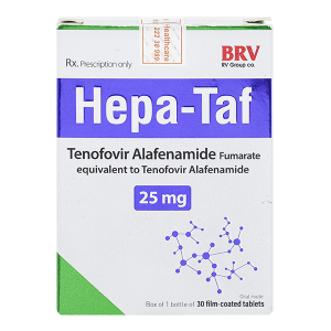 Hepa-Taf 25mg trị viêm gan siêu vi B mạn tính lọ 30 viên