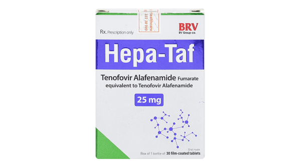 Hepa-Taf 25mg trị viêm gan siêu vi B mạn tính lọ 30 viên