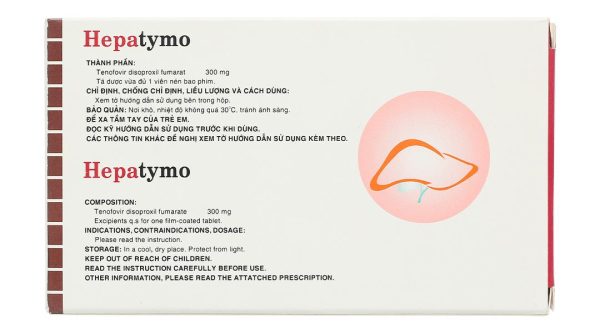Hepatymo 300mg trị viêm gan siêu vi B ở người lớn (3 vỉ x 10 viên)