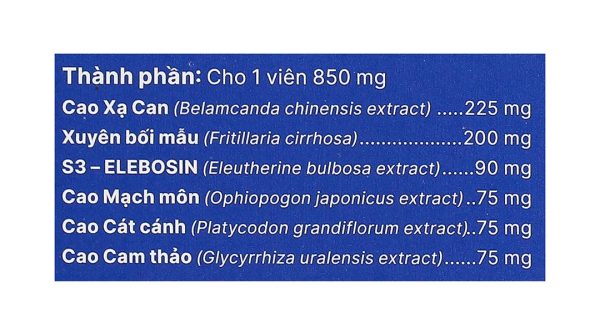 Heviho hỗ trợ giảm ho, đau rát họng hộp 20 viên