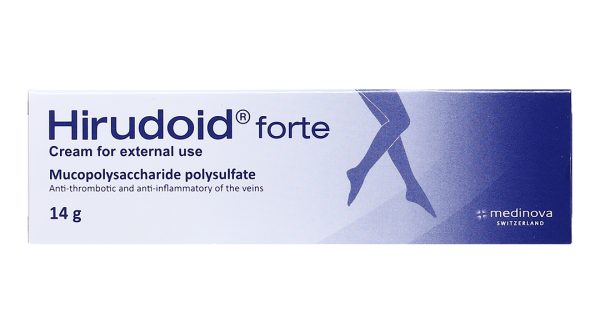 Kem bôi Hirudoid Forte trị viêm tĩnh mạch tuýp 14g