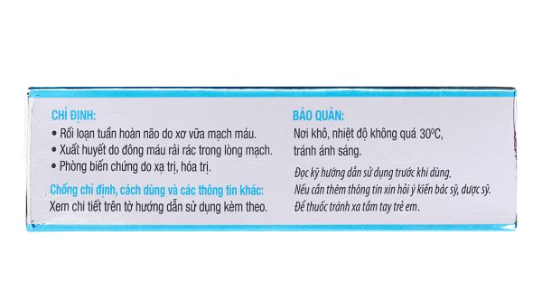 Hoạt Huyết CM3 rối loạn tuần hoàn não do xơ vữa động mạch (3 vỉ x 10 viên)
