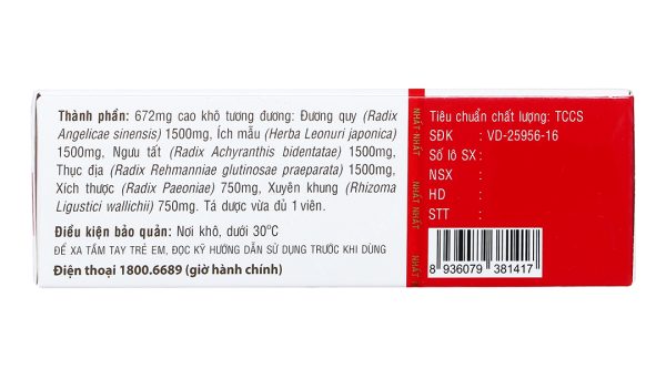 Hoạt Huyết Nhất Nhất phòng và trị thiểu năng tuần hoàn não (3 vỉ x 10 viên)