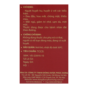 Cao lỏng Hoạt Huyết Thông Mạch P/H tăng tuần hoàn máu não, cải thiện trí nhớ chai 250ml