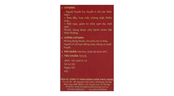 Cao lỏng Hoạt Huyết Thông Mạch P/H tăng tuần hoàn máu não, cải thiện trí nhớ chai 250ml