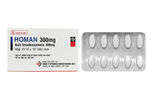 Homan 300mg trị sơ gan ứ mật nguyên phát (10 vỉ x 10 viên)