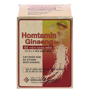 Homtamin Ginseng bổ sung vitamin và khoáng chất, giảm mệt mỏi (12 vỉ x 5 viên)