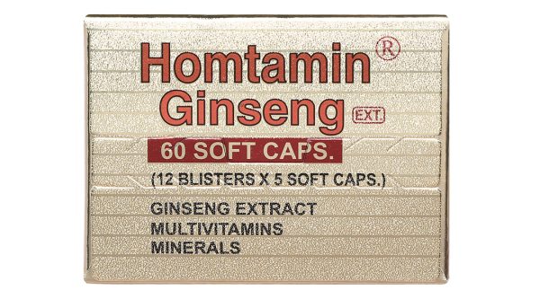 Homtamin Ginseng bổ sung vitamin và khoáng chất, giảm mệt mỏi (12 vỉ x 5 viên)