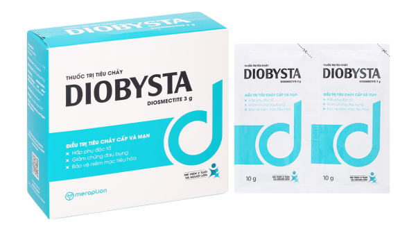 Hỗn dịch uống Diobysta trị tiêu chảy (12 gói x 10g)