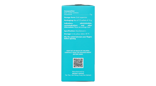 Hỗn dịch uống Diobysta trị tiêu chảy (12 gói x 10g)