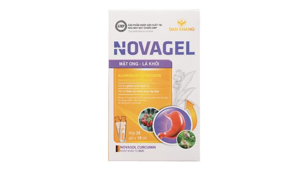 Hỗn dịch Novagel hỗ trợ bảo vệ niêm mạc dạ dày hộp 20 gói x 10ml