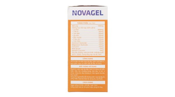 Hỗn dịch Novagel hỗ trợ bảo vệ niêm mạc dạ dày hộp 20 gói x 10ml
