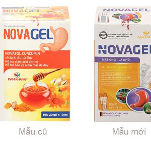 Hỗn dịch Novagel hỗ trợ bảo vệ niêm mạc dạ dày hộp 20 gói x 10ml