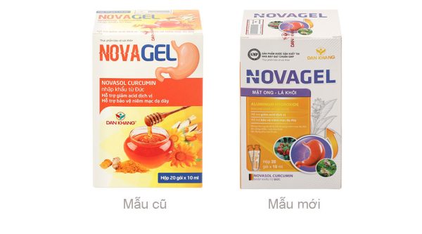 Hỗn dịch Novagel hỗ trợ bảo vệ niêm mạc dạ dày hộp 20 gói x 10ml