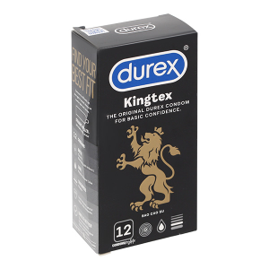 Bao cao su Durex Kingtex ôm sát, vừa vặn 49mm hộp 12 cái