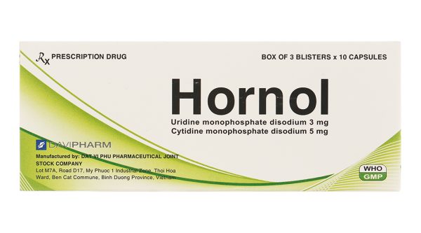 Hornol trị đau dây thần kinh, thần kinh ngoại biên (3 vỉ x 10 viên)