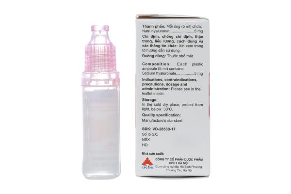 Dung dịch nhỏ mắt Hylaform 0.1% trị khô mắt ống 5ml