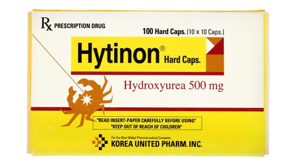 Hytinon 500mg chỉ định điều trị bạch cầu mạn tính dòng tủy (10 vỉ x 10 viên)