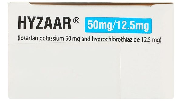 Hyzaar 50/12.5mg trị tăng huyết áp (2 vỉ x 14 viên)