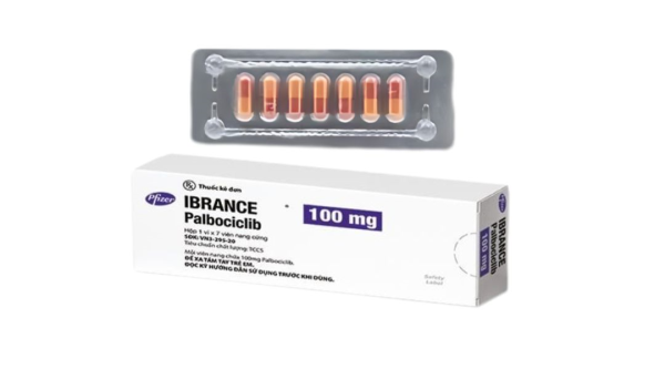 Ibrance 100mg Pfizer chỉ định điều trị một số trường hợp ung thư vú (1 vỉ x 7 viên)