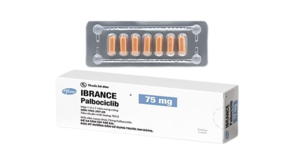 Ibrance 75mg Pfizer chỉ định điều trị một số trường hợp ung thư vú (1 vỉ x 7 viên)