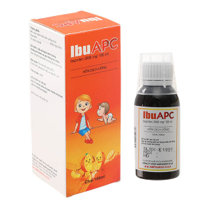 Hỗn dịch uống IbuAPC 2000mg/100ml giảm đau, hạ sốt, kháng viêm chai 100ml