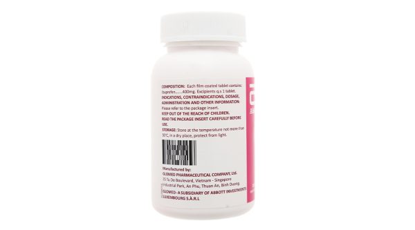 Ibumed 400 giảm đau, hạ sốt, kháng viêm chai 200 viên