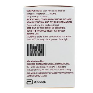 Ibumed 400 giảm đau, hạ sốt, kháng viêm (10 vỉ x 10 viên)